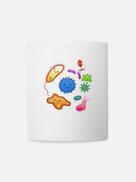 Bakterien Viren Mikrobiom Zellen Biologie - Tasse - Weiß
