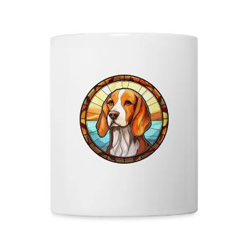 Poitevin Hund Rasse Buntes Glas Bunt Wa - Tasse - Weiß - Vorne