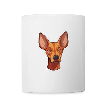 Cirneco Dell Ätna Hunderasse Cartoon Kawaii Illustration - Tasse - Weiß - Vorne