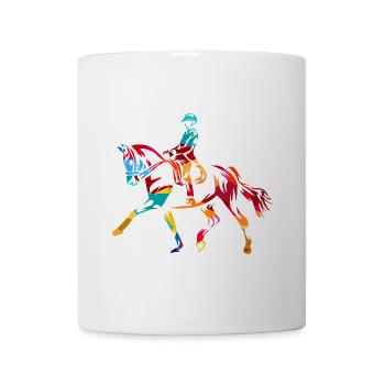 Filigrane Dressurarbeit Reitkunst - Tasse - Weiß - Vorne