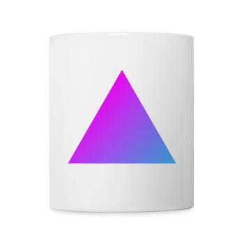 Dreieck Farbig - Tasse - Weiß - Vorne
