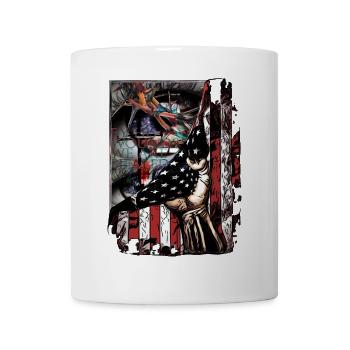 Fäuste vor Flagge: rebellischer Patriotismus - Tasse - Weiß - Vorne