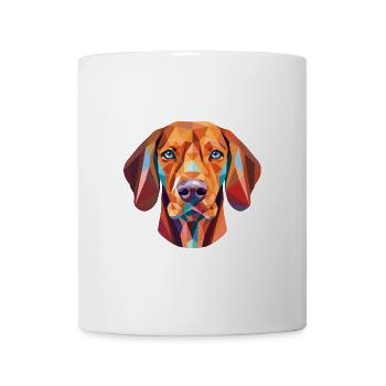 Ungarische Vizsla Hunderasse Aquarell Illustration - Tasse - Weiß - Vorne