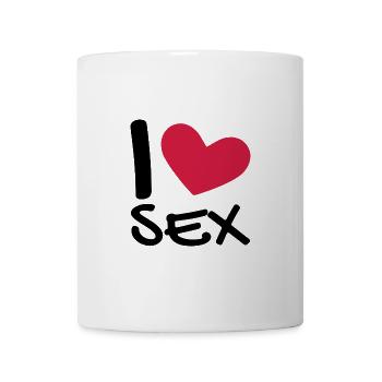 I love sex - Tasse - Weiß - Vorne