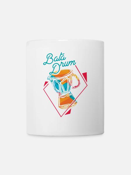 Rhythmische Bata Zeremonialtrommel - Tasse - Weiß