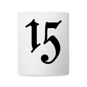 15. 15 ANS. 15e ANNIVERSAIRE. ANNIVERSAIRE 15 ANS. - Mug blanc - blanc - Devant