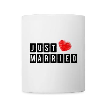 FRISCH VERHEIRATET. ICH LIEBE DICH. ICH LIEBE DICH. LIEBE. LIEBE. - Tasse - Weiß - Vorne