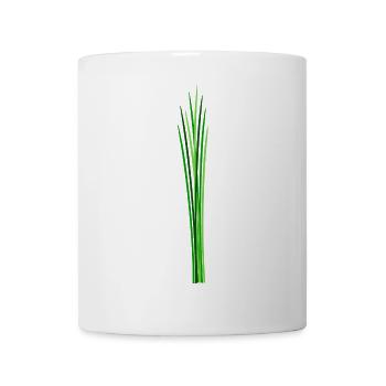 Schnittlauch Lauch Bio Kräuter - Tasse - Weiß - Vorne