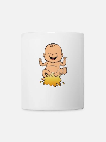 Baby Pee Pinkeln Pissen Lustig - Tasse - Weiß