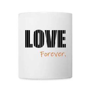 ICH LIEBE DICH. ICH LIEBE DICH. LIEBE. LIEBE. HERZ. - Tasse - Weiß - Vorne