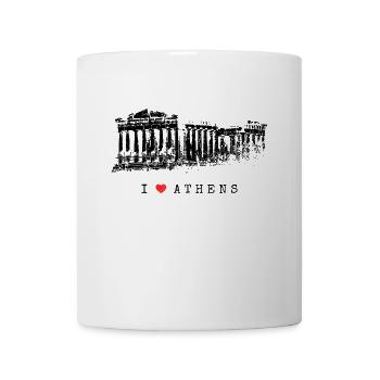 Athen Akropolis Vintage Griechenland I Love Athens - Tasse - Weiß - Vorne