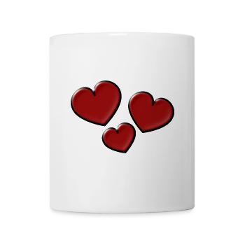 ICH LIEBE DICH. ICH LIEBE DICH. LIEBE. LIEBE. HERZ - Tasse - Weiß - Vorne
