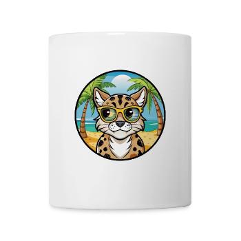 Australische gefleckte Nebelkatzenrasse Cartoon Beach - Tasse - Weiß - Vorne