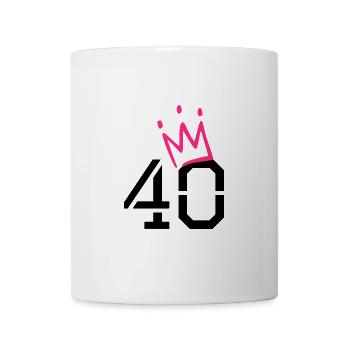 40 Krone - 40. Geburtstag - Tasse - Weiß - Vorne