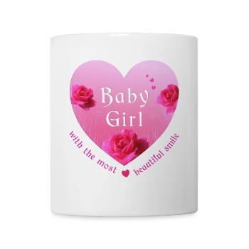 baby girl - Tasse - Weiß - Vorne
