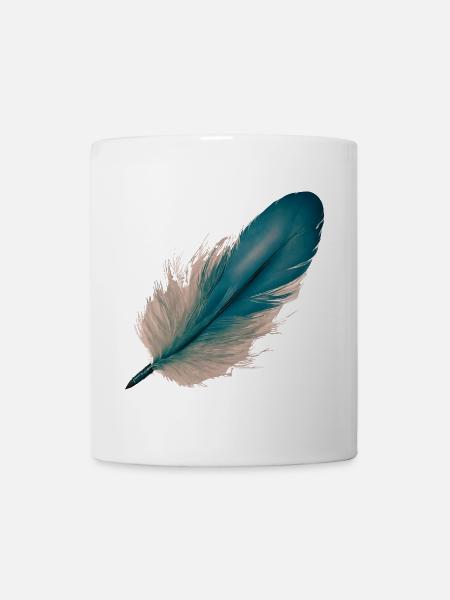 Feder Leichtigkeit - Tasse - Weiß