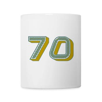 70. 70 YEARS. 70th ANNIVERSARY. 70 YEARS ANNIVERSARY. - Mug - white - Front