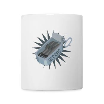 Silbriger Hering Küstenfischer - Tasse - Weiß - Vorne