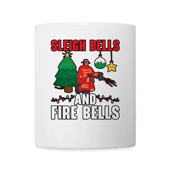 Schlittenglocken und Feuerglocken Feuerwehren Weih - Tasse - Weiß - Vorne
