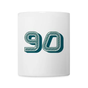 90. 90 JAHRE. 90. JAHRESTAG. 90-JÄHRIGES JUBILÄUM. - Tasse - Weiß - Vorne