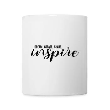 RÊVER. CRÉER. PARTAGER. inspirer - Mug blanc - blanc - Devant
