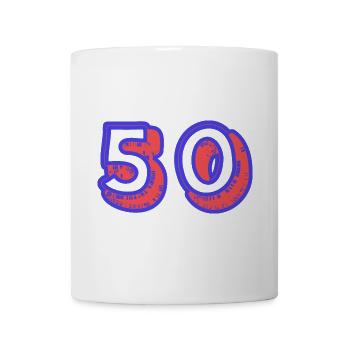 50. 50 YEARS. 50th ANNIVERSARY. 50TH ANNIVERSARY. - Mug - white - Front
