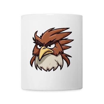 Lustige Cartoon Adlerkopf Illustration - Tasse - Weiß - Vorne