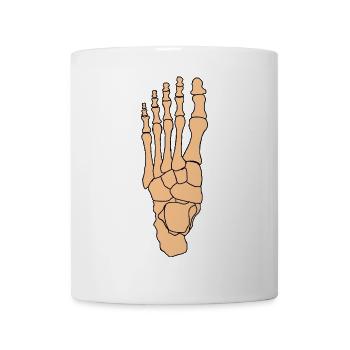 Fuß Anatomie Physiotherapie Knochen Skelett - Tasse - Weiß - Vorne