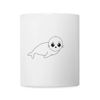 Sceau Kawaii Sceau Kawaii Fille Kawaii Manga - Mug blanc - blanc - Devant
