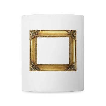 Goldener Bilderrahmen - Tasse - Weiß - Vorne
