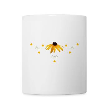 Sonnenhut gelbe Blumen - Tasse - Weiß - Vorne