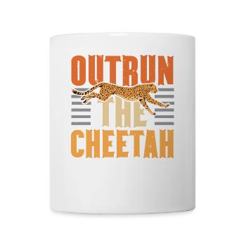 Outrun the Cheetah Wildlife Animal Zookeeper - Tasse - Weiß - Vorne