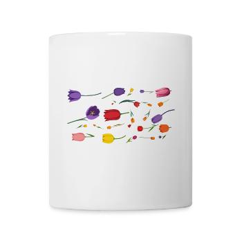 Blumen Frühling Tulpen - Tasse - Weiß - Vorne