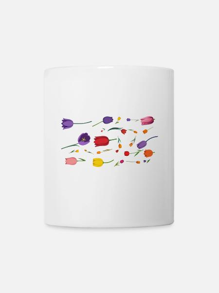 Flowers Spring Tulips - Mug - white