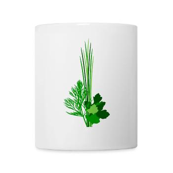 Kräuter Kraut Gewürz Würzen Feinschmecker - Tasse - Weiß - Vorne
