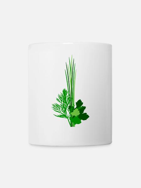 Kräuter Kraut Gewürz Würzen Feinschmecker - Tasse - Weiß