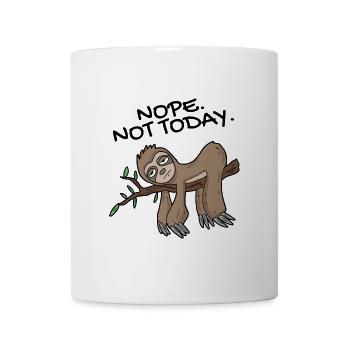 Faultier Nope not today - Tasse - Weiß - Vorne