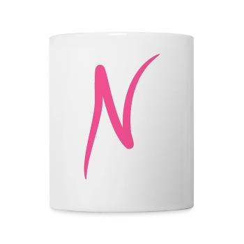 Buchstabe N Anfangsbuchstabe Modern - Tasse - Weiß - Vorne