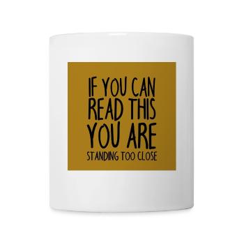 Mundschutz lustig Spruch - lustige Sprüche - Tasse - Weiß - Vorne