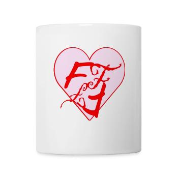 FF Flim Flam Love Heart Flamingo 💖 💘 - Tasse - Weiß - Vorne