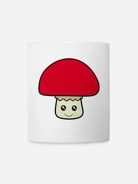 Kawaii Pilz Geschenk Geburt Baby Babyparty Taufe - Tasse - Weiß