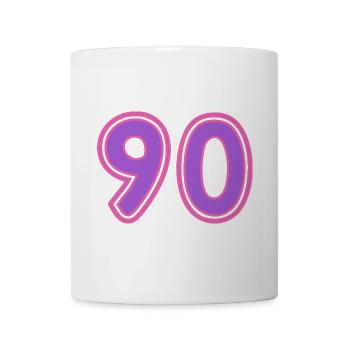 90. 90 ANS. 90e ANNIVERSAIRE. ANNIVERSAIRE 90 ANS. - Mug blanc - blanc - Devant