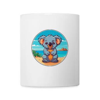 Koala Aquarell Cartoon Kawaii Clipart Tier - Tasse - Weiß - Vorne