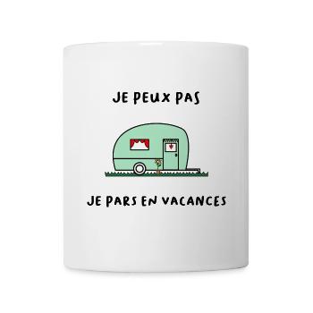 ICH KANN NICHT. - Urlaub. ES LEBE DER URLAUB. URLAUB - Tasse - Weiß - Vorne