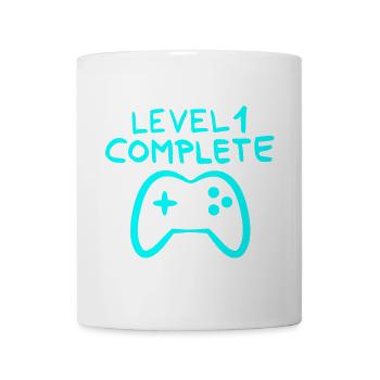 Level 1 complete 1 Geburtstag Spielkonsole - Tasse - Weiß - Vorne