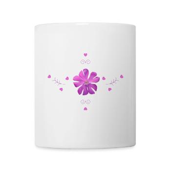 Lichtnelke rosa Blume - Tasse - Weiß - Vorne
