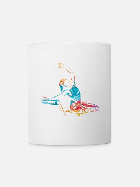 Schwungvolle Pilates Körpermitte - Tasse - Weiß