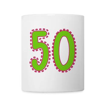 50. 50 JAHRE. 50-JÄHRIGES JUBILÄUM. 50-JÄHRIGES JUBILÄUM. - Tasse - Weiß - Vorne