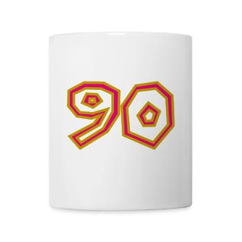 90. 90 ANS. 90e ANNIVERSAIRE. ANNIVERSAIRE 90 ANS. - Mug blanc - blanc - Devant