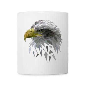 Seeadler Adler Low poly Polygone geometrisch - Tasse - Weiß - Vorne